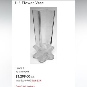 Lalique flower vase original